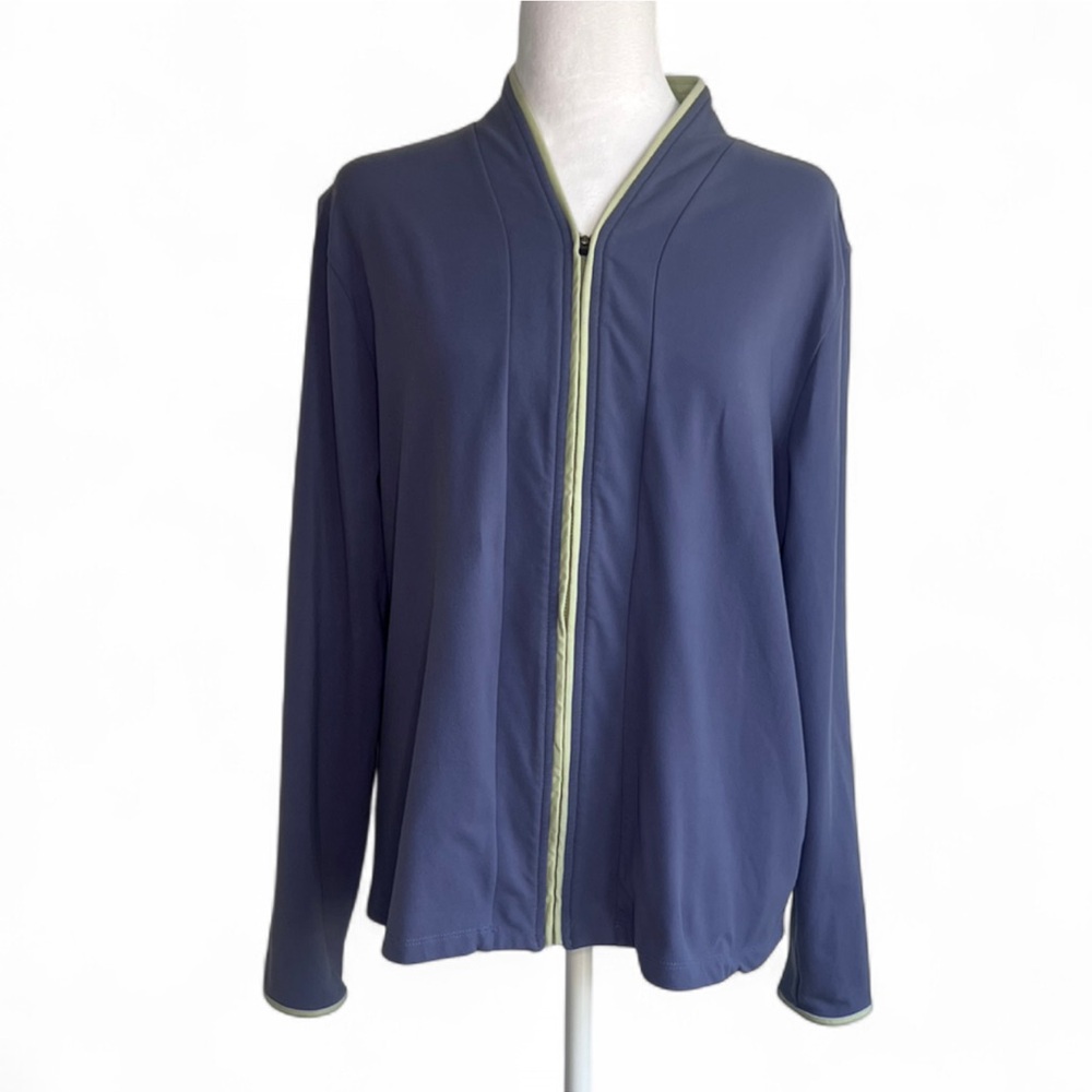 L.L. Bean Women’s‎ Lavender Zip Jacket Size XL Stretch Nylon Blend Full Zip